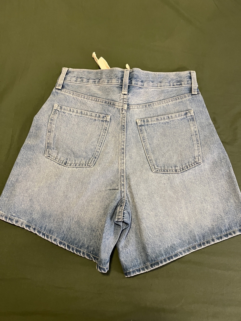 Light Blue Denim Drawstring Bermuda Shorts Size 2 - Picture 7 of 7
